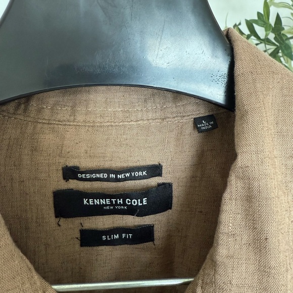 Kenneth Cole Men's Tan/Brown Short Sleeve Shirt Large - Picture 3 of 7